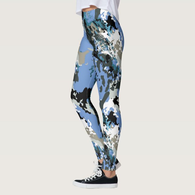 Aussie Vild Mauve Mönster Leggings (Vänster)