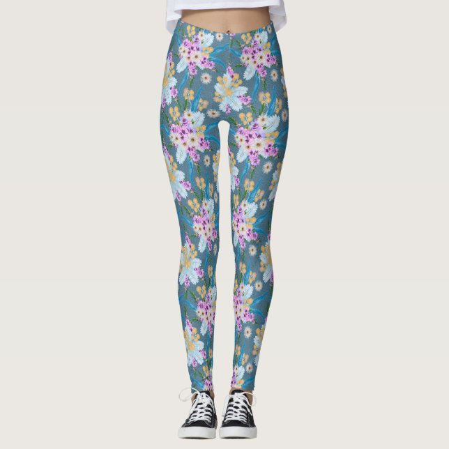 Aussie Wildblommsommar Leggings (Framsida)