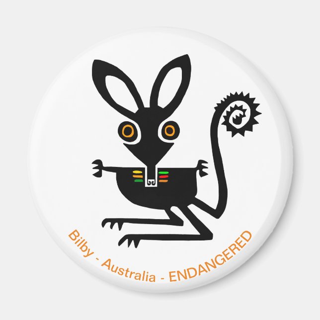 Aussie wildlife - BILBY - Marsupial - Nature Magnet (Framsidan)