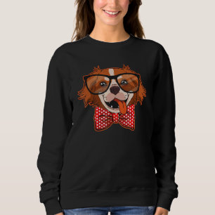 Aussie with Cute Glass and Red Bow Tie Hund Motif T Shirt