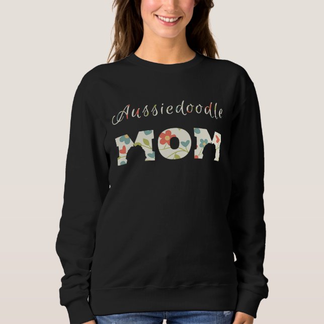 Aussiedoodle Mom Long Sleeve  and  for Women T Shirt (Framsida)