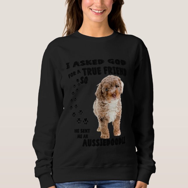 Aussiedoodle Quote Mamma Aussiepoo Pappa Cute Auss T Shirt (Framsida)
