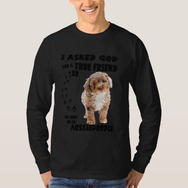 Aussiedoodle Quote Mamma Aussiepoo Pappa Cute Auss T Shirt (Framsida)