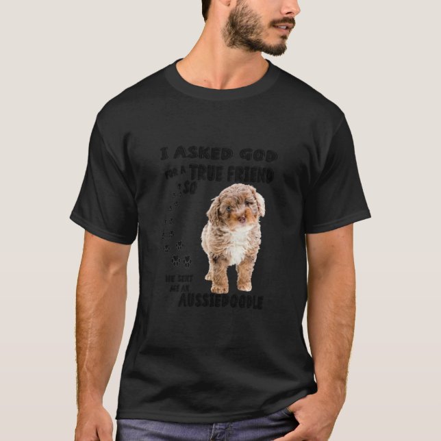 Aussiedoodle Quote Mamma Aussiepoo Pappa Cute Auss T Shirt (Framsida)