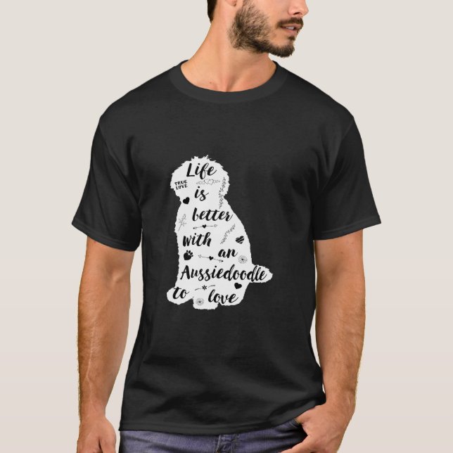 Aussiedoodle Shirt Design for Aussiedoodle Hund Lo T (Framsida)