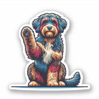Aussiedoodle Vinyl Watersecure Hund Sticker Klistermärken