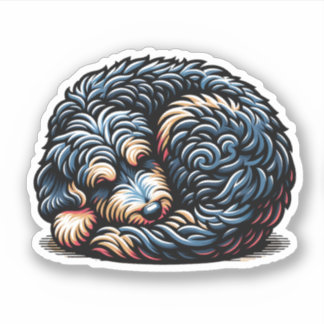 Aussiedoodle Vinyl Watersecure Hund Sticker Klistermärken