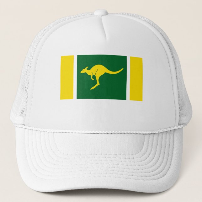 Aussien färgar kängurun truckerkeps (Framsida)