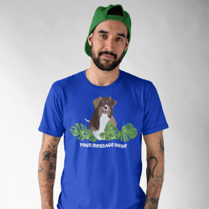 Aussies Australian shepherd Hund Tropical Löv T Shirt