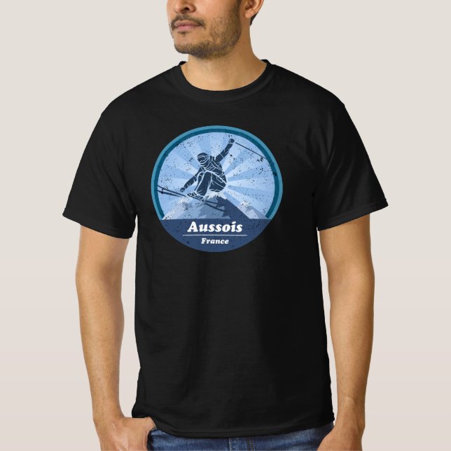Aussois Station de ski - Skieur T Shirt (Framsida)