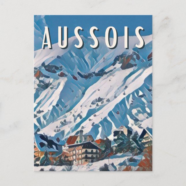 Aussois Station de ski Vykort (Framsida)