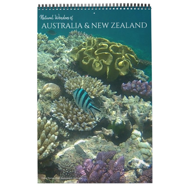 Aust/nz Natural wonders 2025 (med platser) Kalender (Omslag)