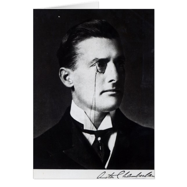 Austen Chamberlain Hälsningskort (Framsidan)