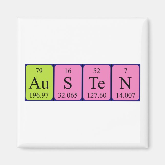 Austen Periodisk magnet bord namn (Framsidan)