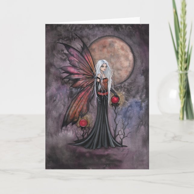 Austere Autumn Fairy Greeting Card Kort (Framsida)