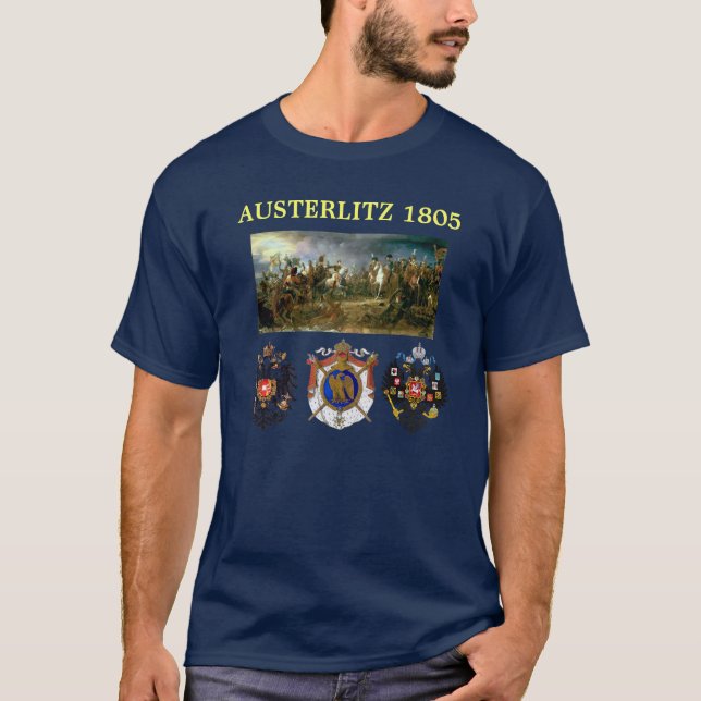 Austerlitz vapensköld med stridkartan t-shirt (Framsida)