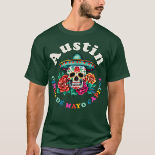 Austin 2023 Sugar Skull Texas T Shirt