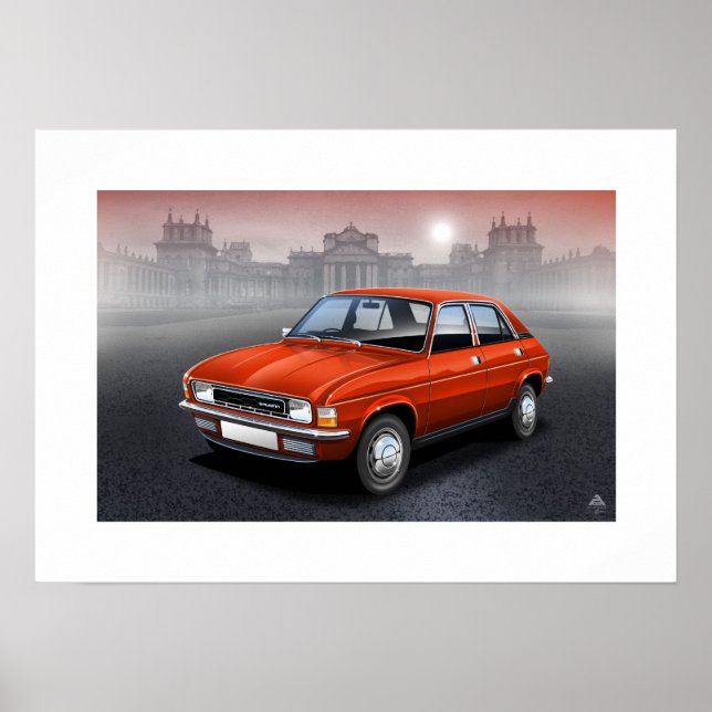 Austin Allegro Poster illustration (Framsidan)