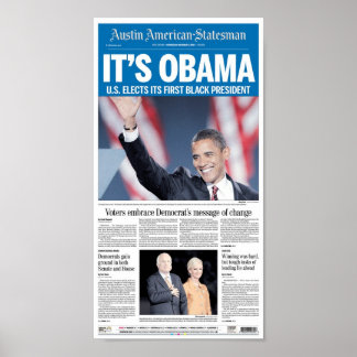 Austin American-Statesman Front Page Poster
