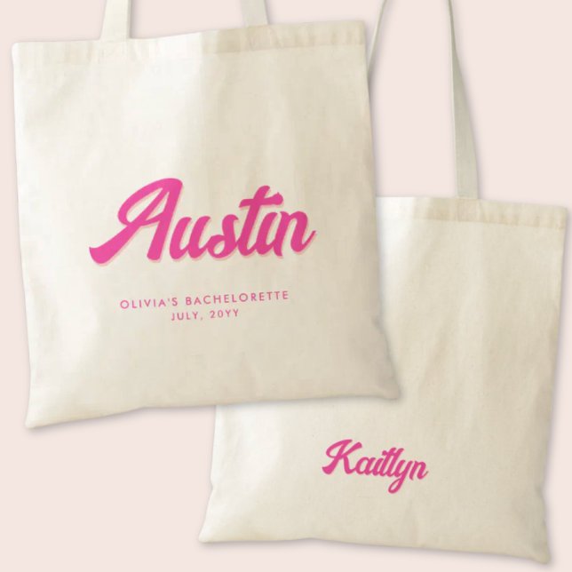 Austin Bachelorette Party Personlig Tote Bag Tygkasse (Austin Bachelorette Party Tote Bag)