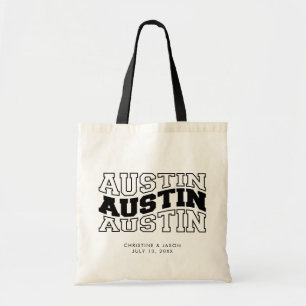 Austin Bröllop Texas Välkommen Tygkasse