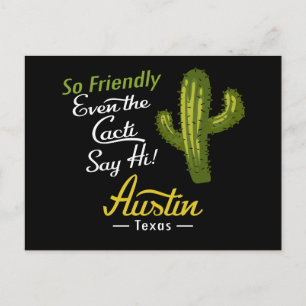 Austin Cactus Funny Retro Vykort