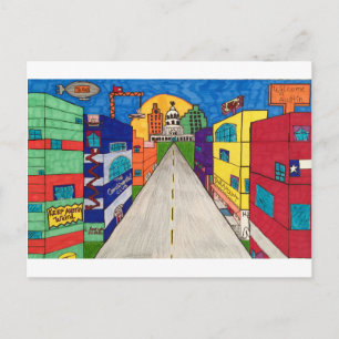 Austin cityscape vykort