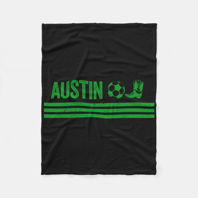 Austin Cowboy Boot Fotbollsklubb Fleecefilt (Framsidan)
