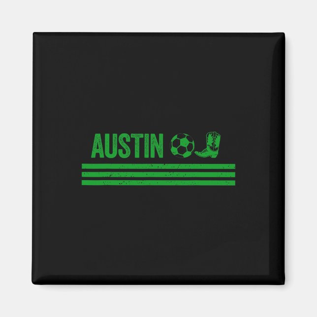 Austin Cowboy Boot Fotbollsklubb  Magnet (Framsidan)