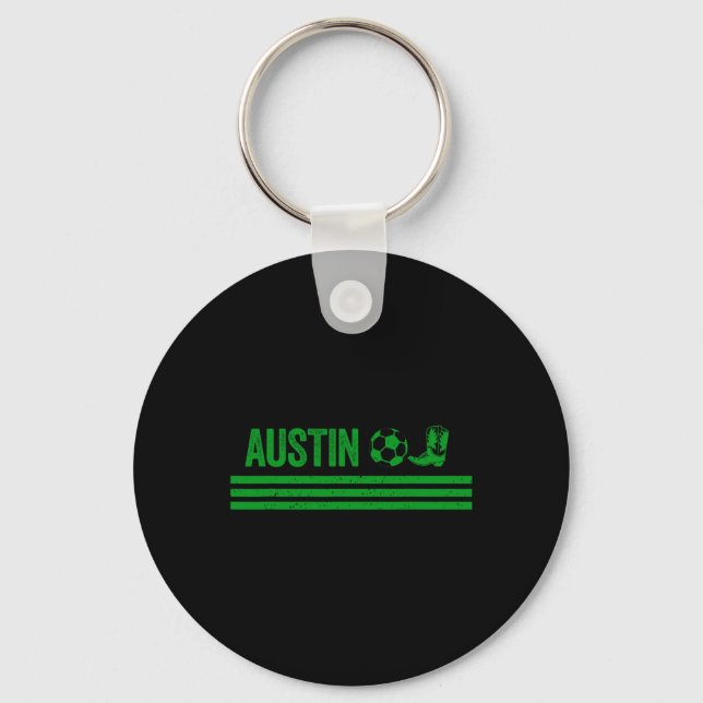 Austin Cowboy Boot Fotbollsklubb Nyckelring (Framsida)