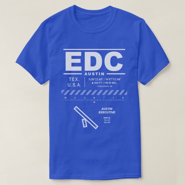 Austin Executive Airport EDC T-Shirt (Design framsida)