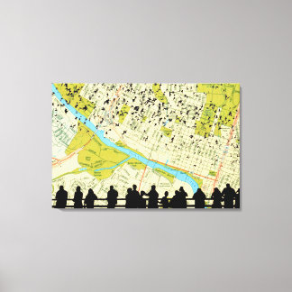 Austin Fladdermus Congress Bridge Canvastryck