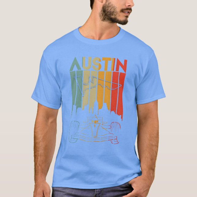 Austin Formula Racing Austin Racingbil Formularaci T Shirt (Framsida)