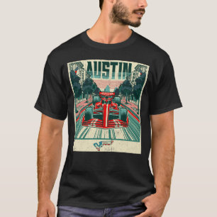 Austin Formula Tävla Austin Tävling Formel Tävla T Shirt