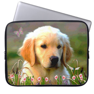 Austin guld- Labrador valp Laptop Sleeve