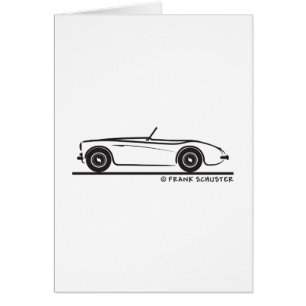 Austin Healey 100 Hälsningskort