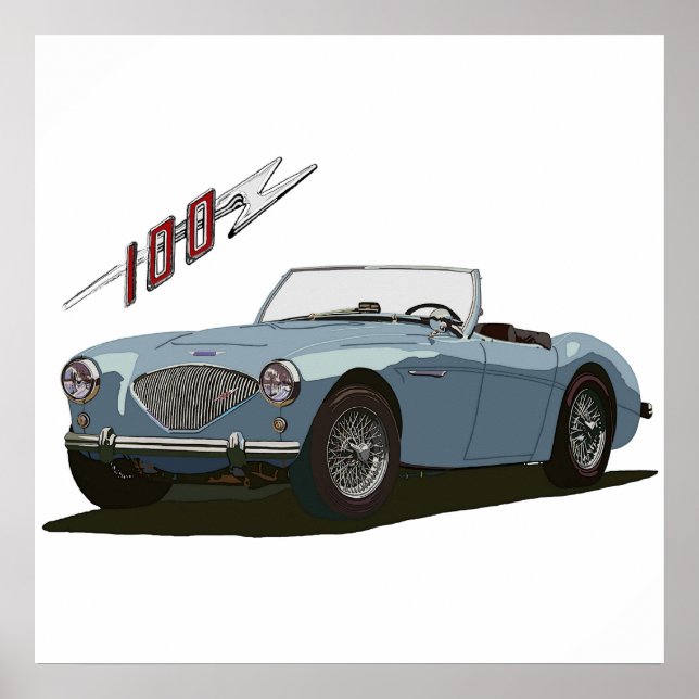 Austin Healey 100 Poster (Framsidan)