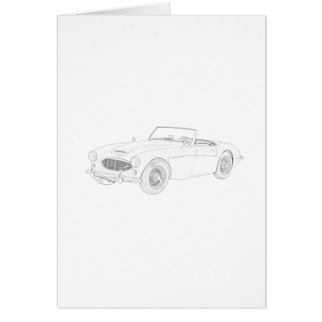 Austin Healey 1960 Hälsningskort (Framsidan)