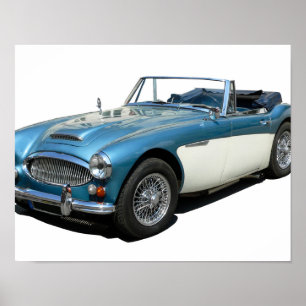 Austin Healey 3000 klassisk bil Poster