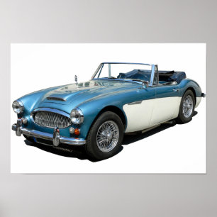 Austin Healey 3000 klassisk bil Poster
