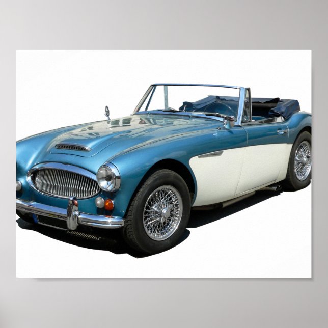 Austin Healey 3000 klassisk bil Poster (Framsidan)