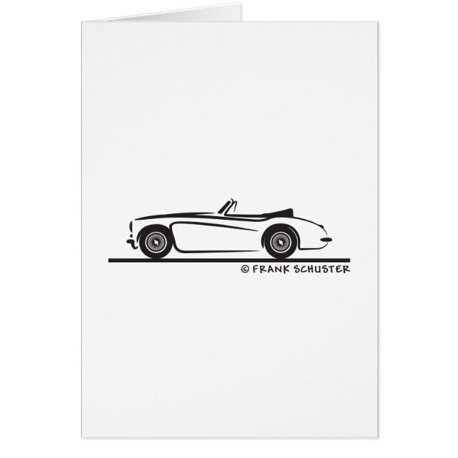 Austin Healey 3000 MK II Hälsningskort (Framsidan)
