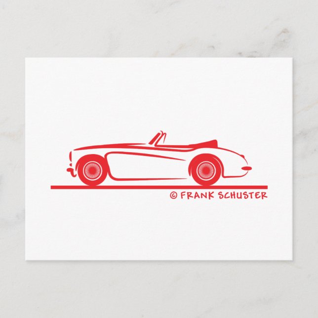 Austin Healey 3000 MK II Vykort (Framsida)
