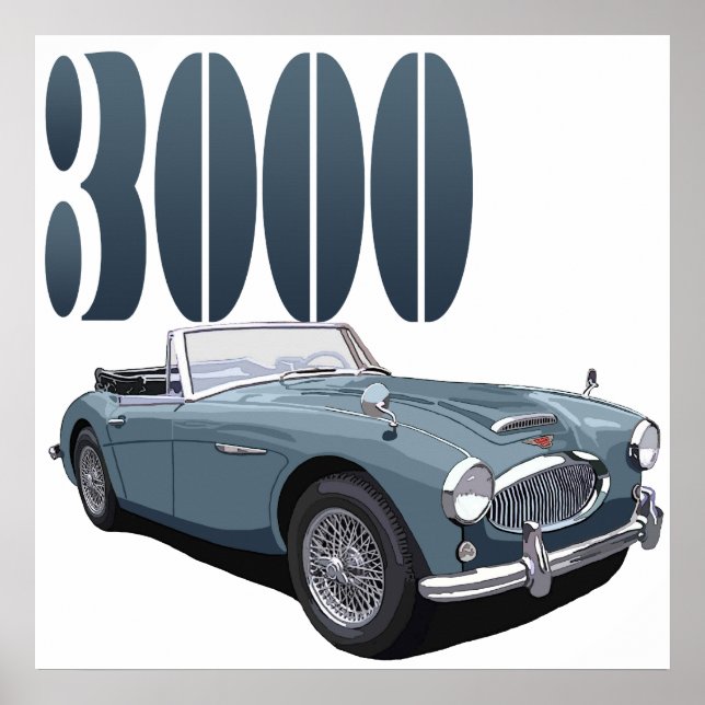 Austin Healey 3000 Poster (Framsidan)