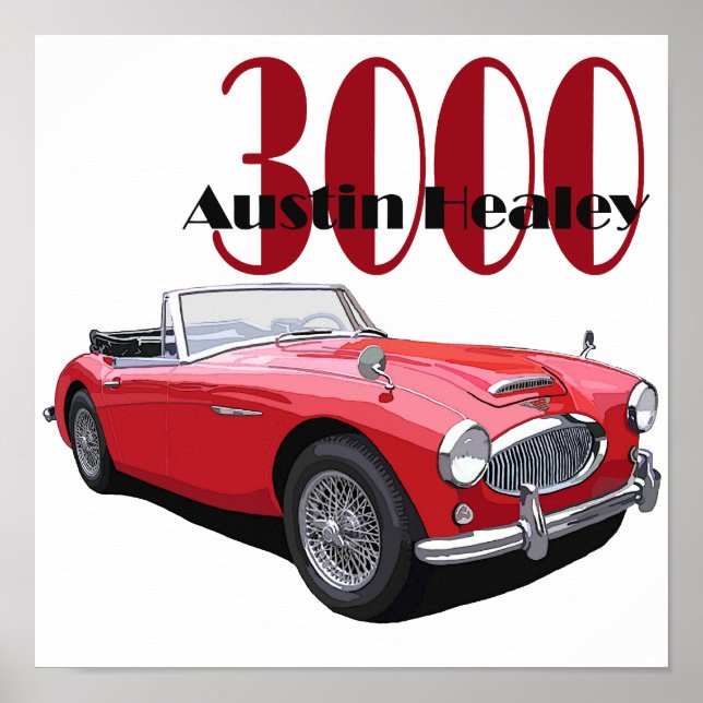 Austin Healey 3000 Poster (Framsidan)