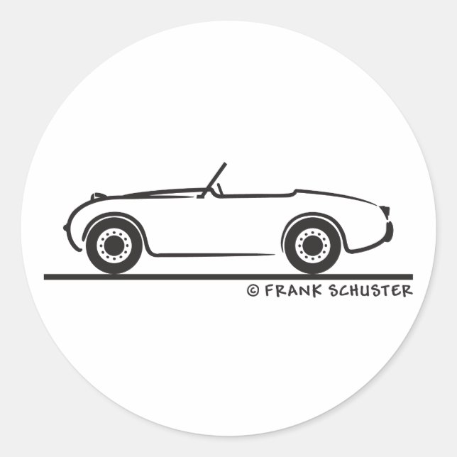 Austin Healey Sprite Runt Klistermärke (Framsida)
