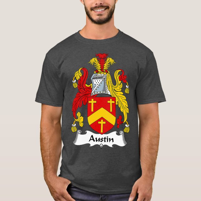 Austin Jackar Arm Family Crest T Shirt (Framsida)