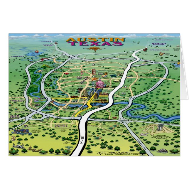 Austin Karta Hälsningskort (Framsidan Horizontal)