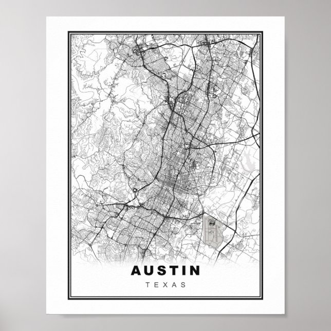 Austin Karta Poster (Framsidan)