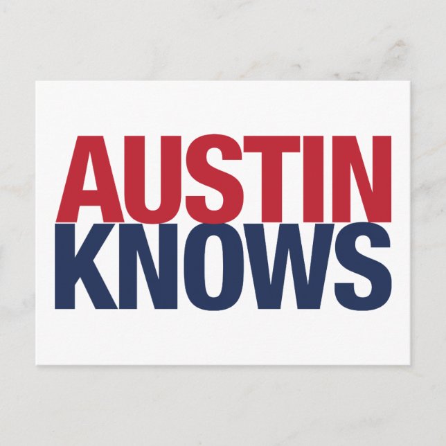 Austin Knows Vykort (Framsida)